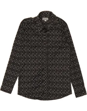 Year-Round Favorite CECIL Womens Shirt Medium Black Geometric Polyester