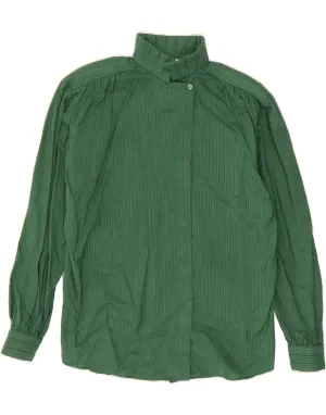 Holiday Outfit Tear Resistant Reinforcement MANI Womens Shirt Blouse IT 42 Medium Green Striped Cotton