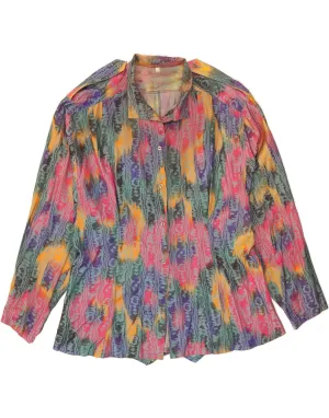 Lightweight Layer VINTAGE Womens Shirt IT 44 Medium Multicoloured Ikat