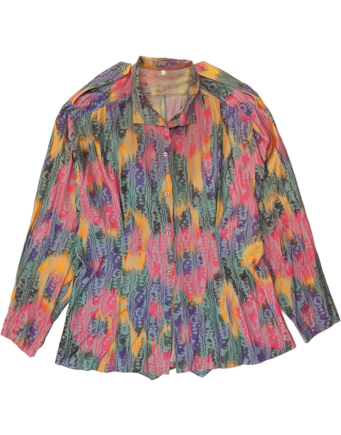 Lightweight Layer VINTAGE Womens Shirt IT 44 Medium Multicoloured Ikat