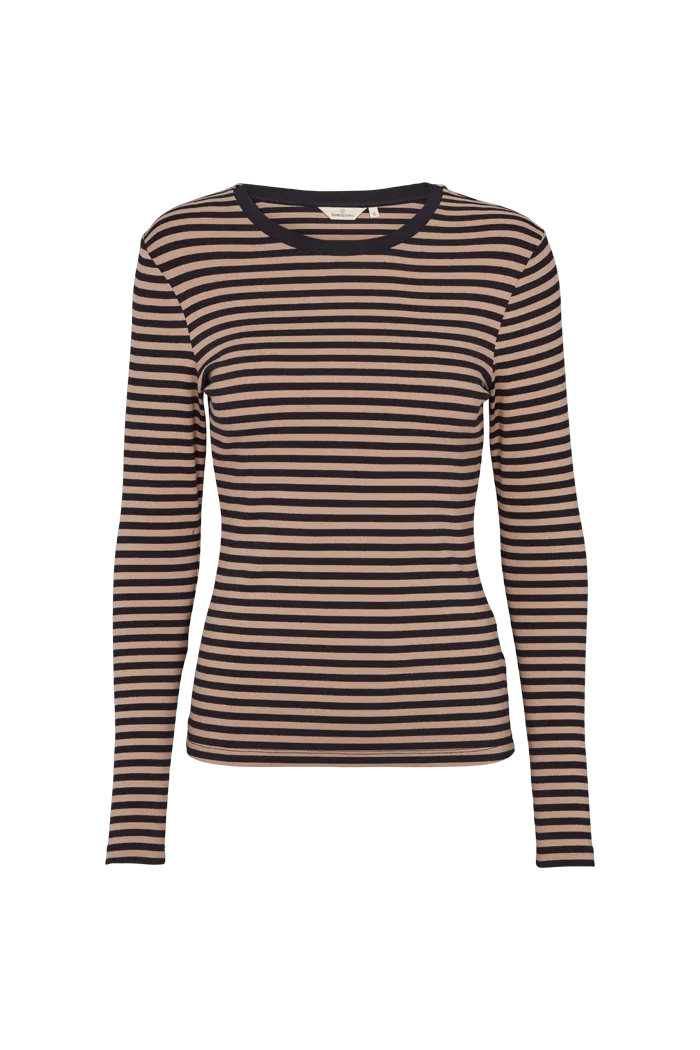 Ludmilla LS Tee - Black/Amphora Durable Knit Structure Spring Freshness