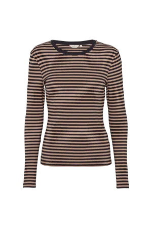 Ludmilla LS Tee - Black/Amphora Durable Knit Structure Spring Freshness