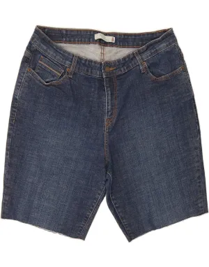 Classy Detail Quick Release Cuffs LEVI'S Womens Denim Shorts US 18 2XL W36 Navy Blue Cotton