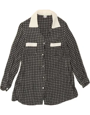 Holiday Outfit Trendsetting PRIMAVERA FIRENZE Womens Shirt Blouse IT 51 XL Black Floral