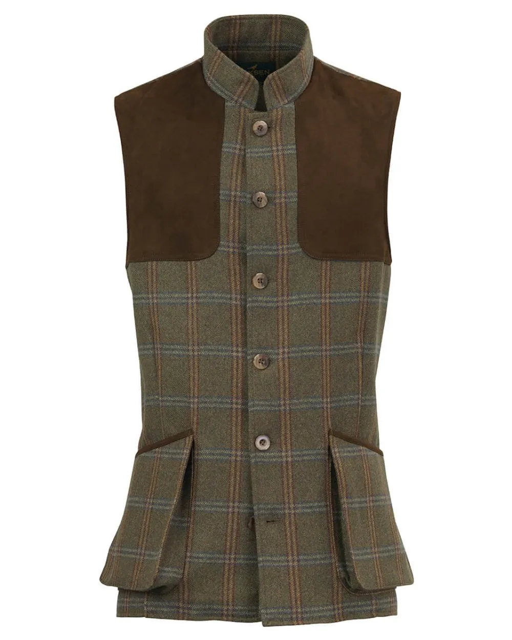 Laksen Chester Mulland Tweed Shooting Vest steel body