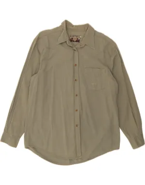 JOOP Womens Shirt UK 16 Large Khaki Cotton Sustainable Manufacturing Process Moisture wicking