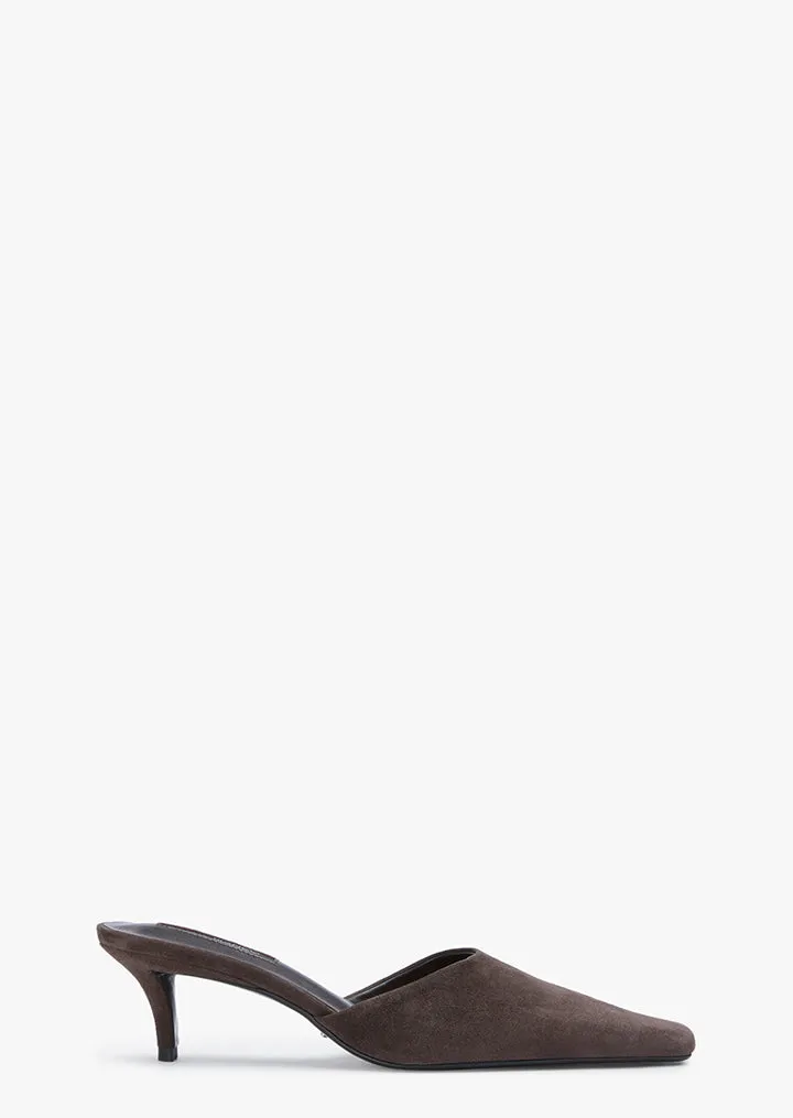 Zubi Espresso Suede Minimalist