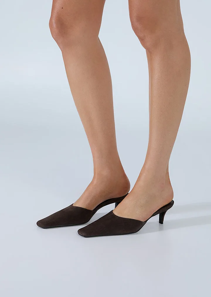 Zubi Espresso Suede Professional Office Shoes Comfort Grip