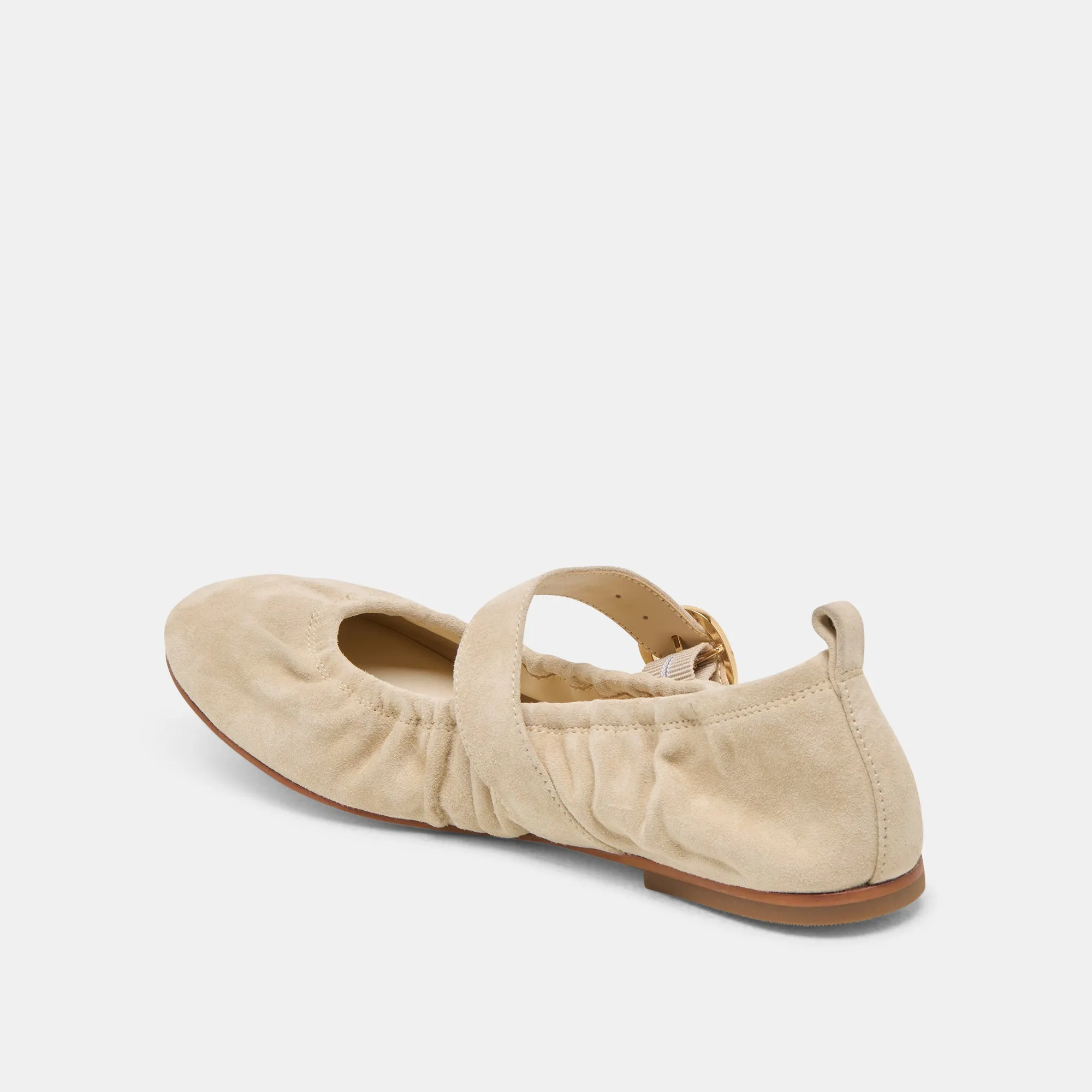 CAELY BALLET FLATS SESAME SUEDE Beach Ready Deck Walk