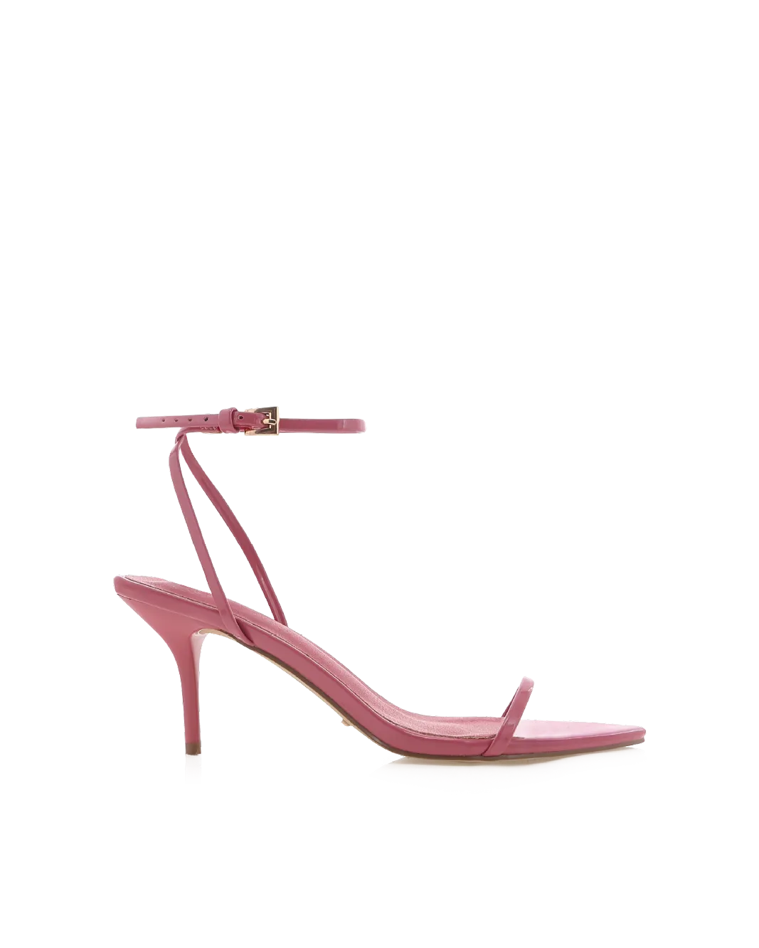 Luxury Sandals Textured Surface KASSIANI - ROSEWOOD PATENT