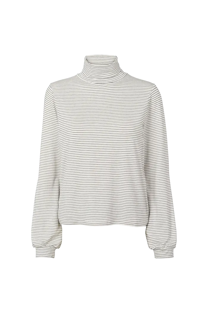 Liva T-Neck - whisper white / Sky captain Cozy Apparel Cozy Flex