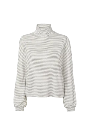 Layering Essential Liva T-Neck - whisper white / Sky captain
