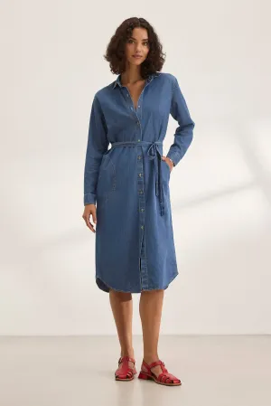IZMIR CHAMBRAY DRESS Office Wear Soft Fashion