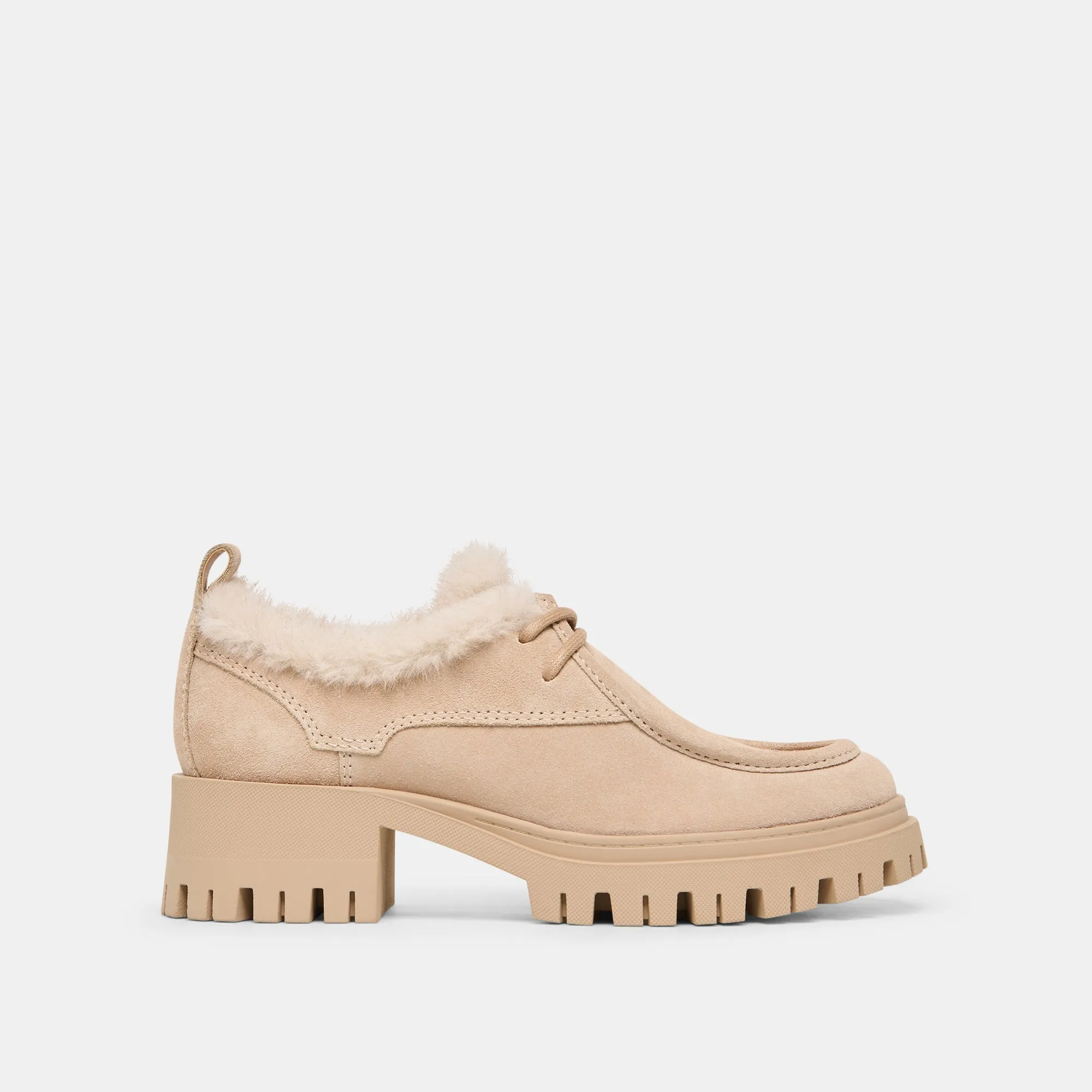 linen fresh Moon Glow MILZA PLUSH LOAFERS DUNE SUEDE