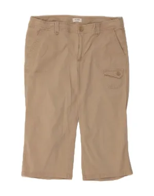 DOCKERS Womens Favorite Fit Bermuda Shorts US 14 XL W36 Beige Cotton Work Appropriate Sustainable Weave