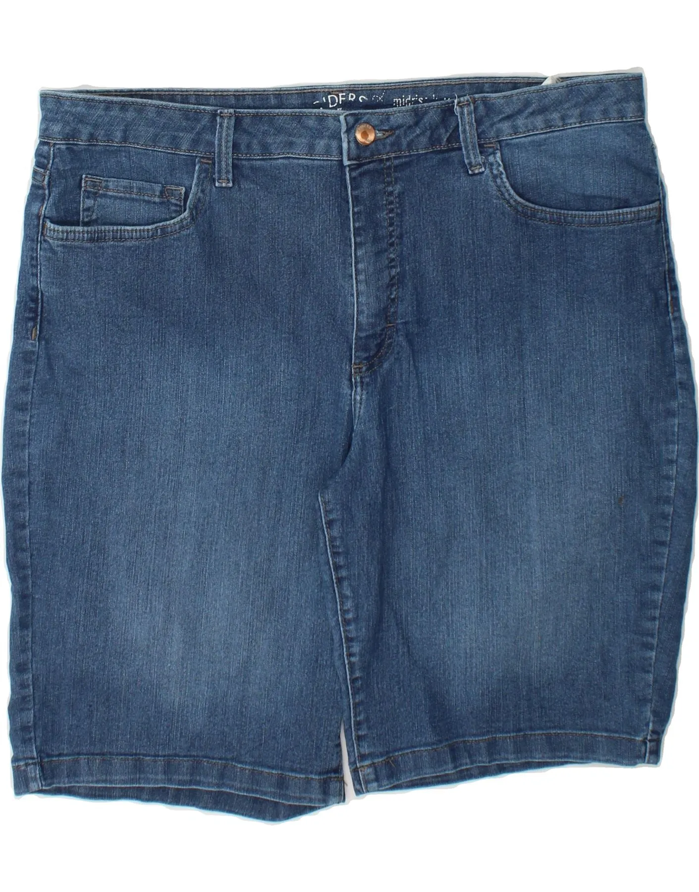 LEE Womens Plus Size Mid Rise Bermuda Denim Shorts US 18 XL W40 Blue Timeless elegance Smooth Texture