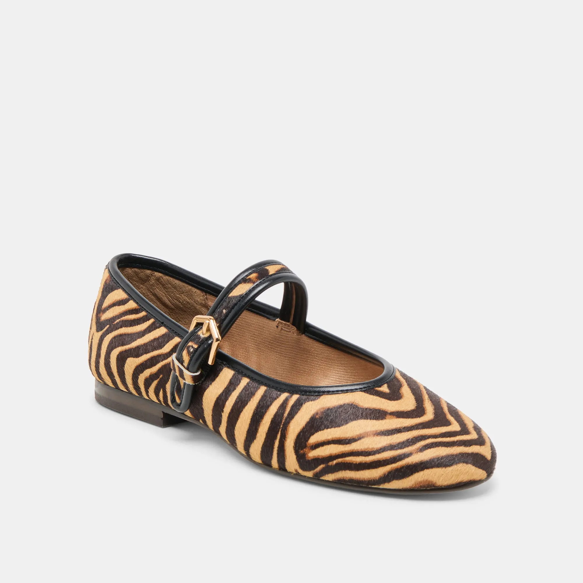 Market Mood ROSLYN BALLET FLATS TIGER CALF HAIR