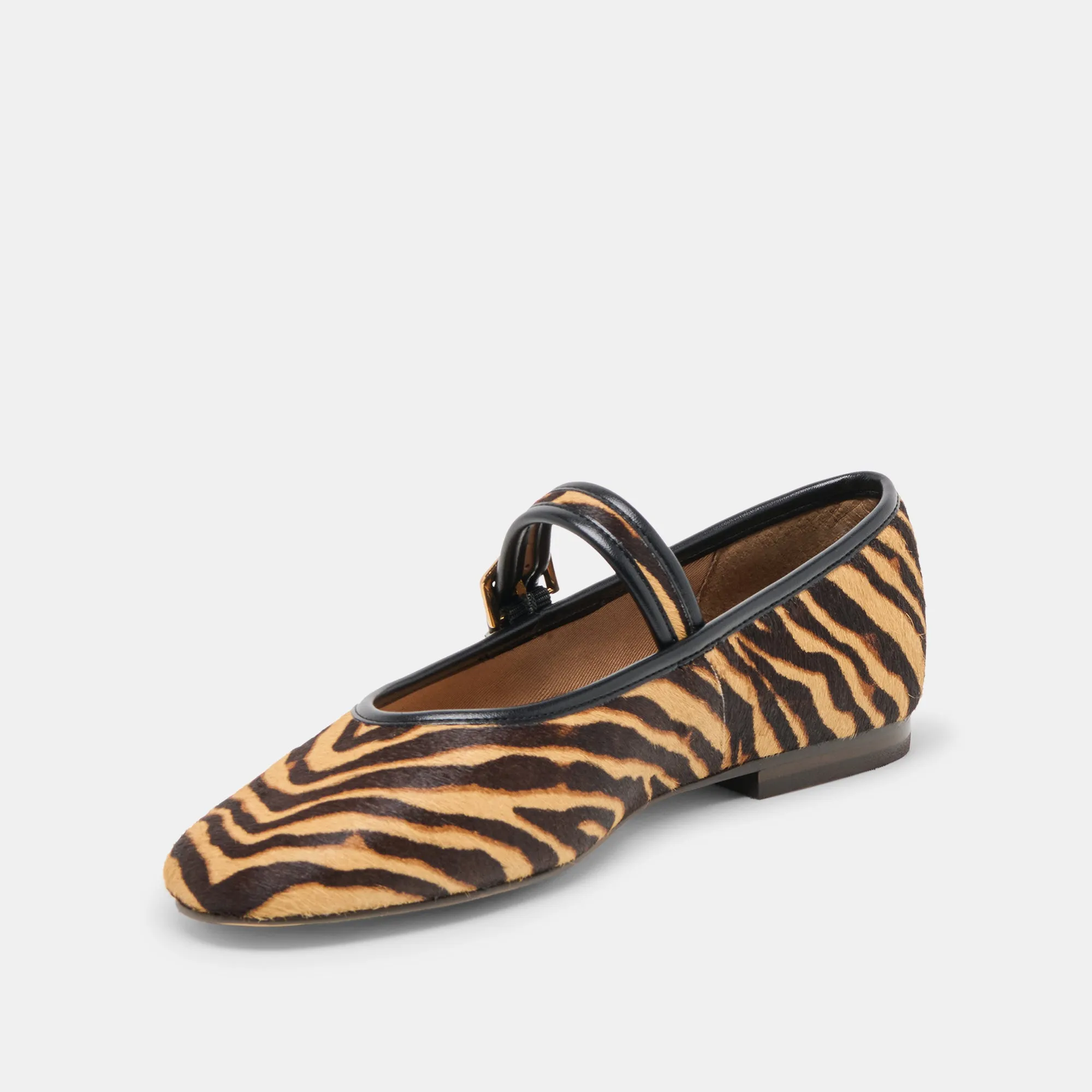 Look View Stylish Padding ROSLYN BALLET FLATS TIGER CALF HAIR