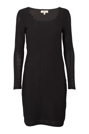 Easy Draping Suvi Scoop Dress - Black