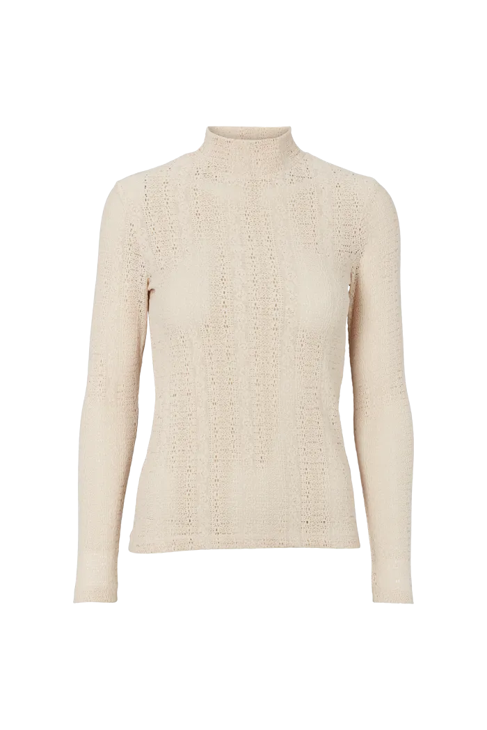 Animal Print Cozy Vibe Suvi T-neck - White Swan