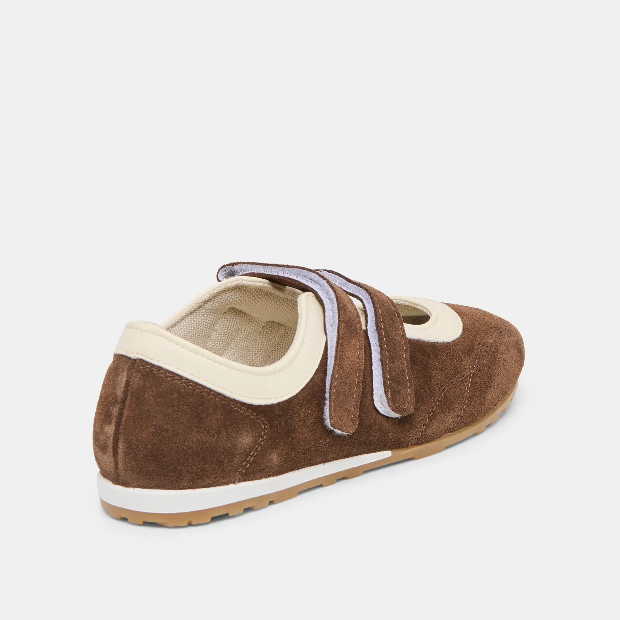 Pull on Trendy Sole SWAN SNEAKERS DK BROWN SUEDE