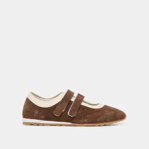 SWAN SNEAKERS DK BROWN SUEDE Sale Glow Soft Leather Shoes
