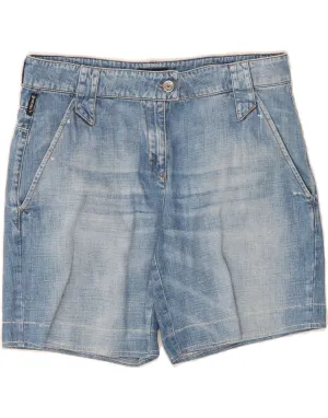 Sweat-Absorbing Vintage Wash ARMANI Womens Denim Shorts IT 44 Medium W30 Blue