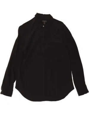 Resort Wear J. CREW Womens Shirt Blouse US 8 Medium Black Silk