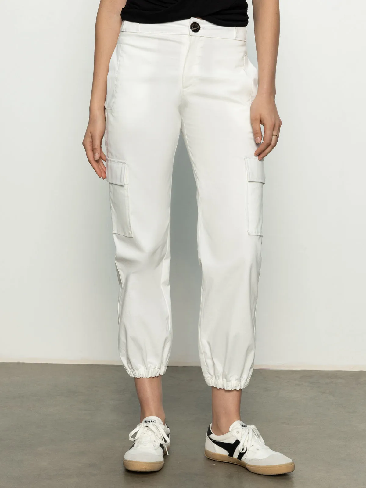 ReinforcedStitching Take Over Jogger Mid-Rise Pant Bleached White