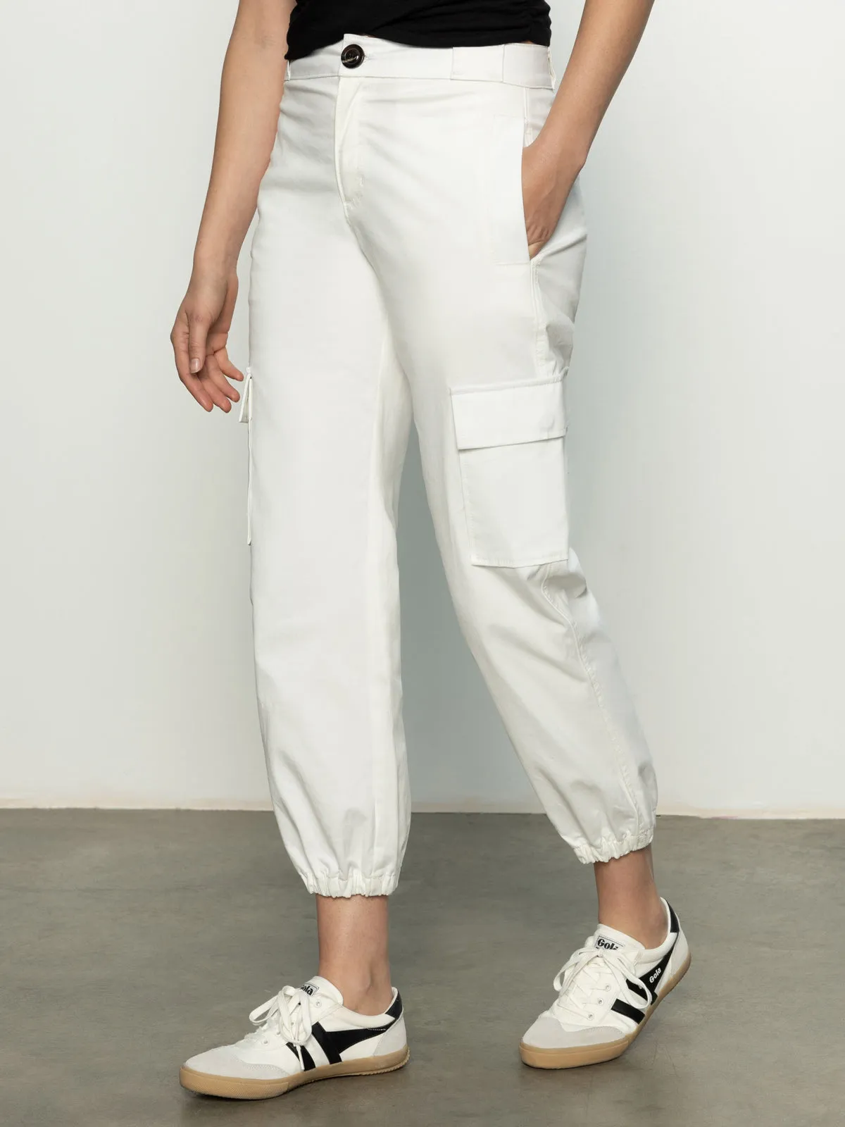 Take Over Jogger Mid-Rise Pant Bleached White Cozy Layer Minimal Fit