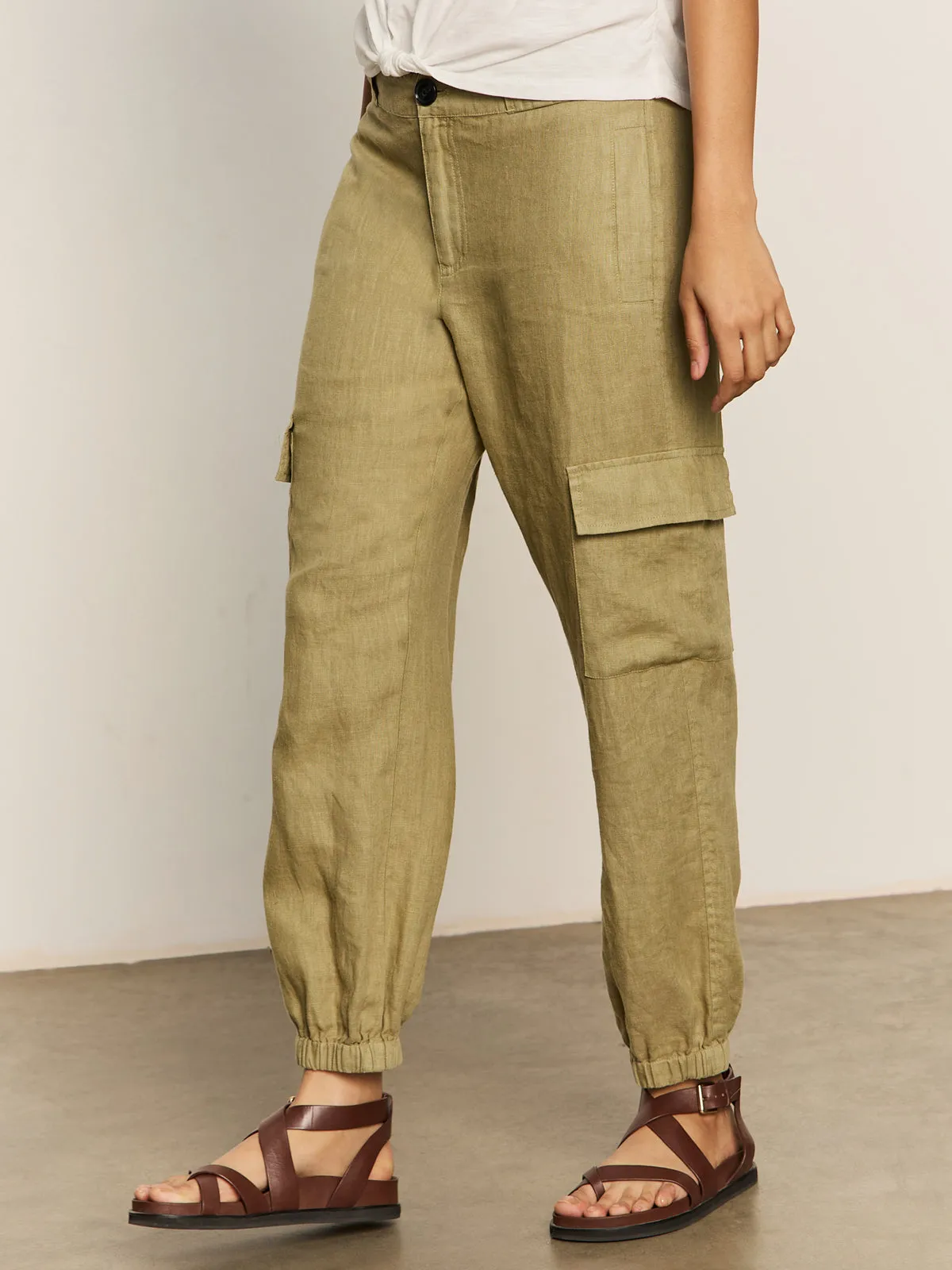 Base Layer ReflectiveTrim Take Over Linen Jogger Standard Rise Pant Bamboo