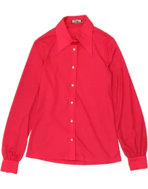 Edgy Fashion VINTAGE Womens Shirt IT 44 Medium Pink