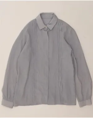 Quick Dry Construction VINTAGE Womens Shirt Blouse UK 16 Large Grey