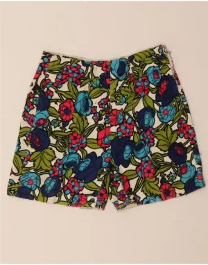 Eco-friendly Professional Look VINTAGE Womens High Waist Casual Shorts W26 Small Multicoloured Floral