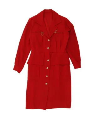 Winter Collection VINTAGE Womens Shirt Dress UK 16 Large Red