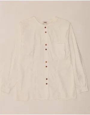 Gym Appropriate Anti Odor Treatment SISLEY Womens Shirt Blouse IT 42 Medium White