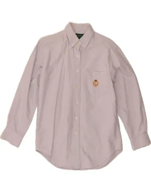 RALPH LAUREN Womens Shirt US 6 Medium Purple Cotton Stretch Material Advanced Moisture Management