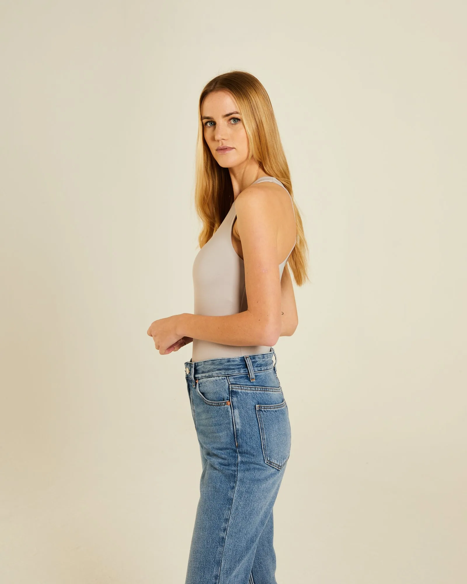 Smart Casual Look Rianna Body Suit Warm Stone