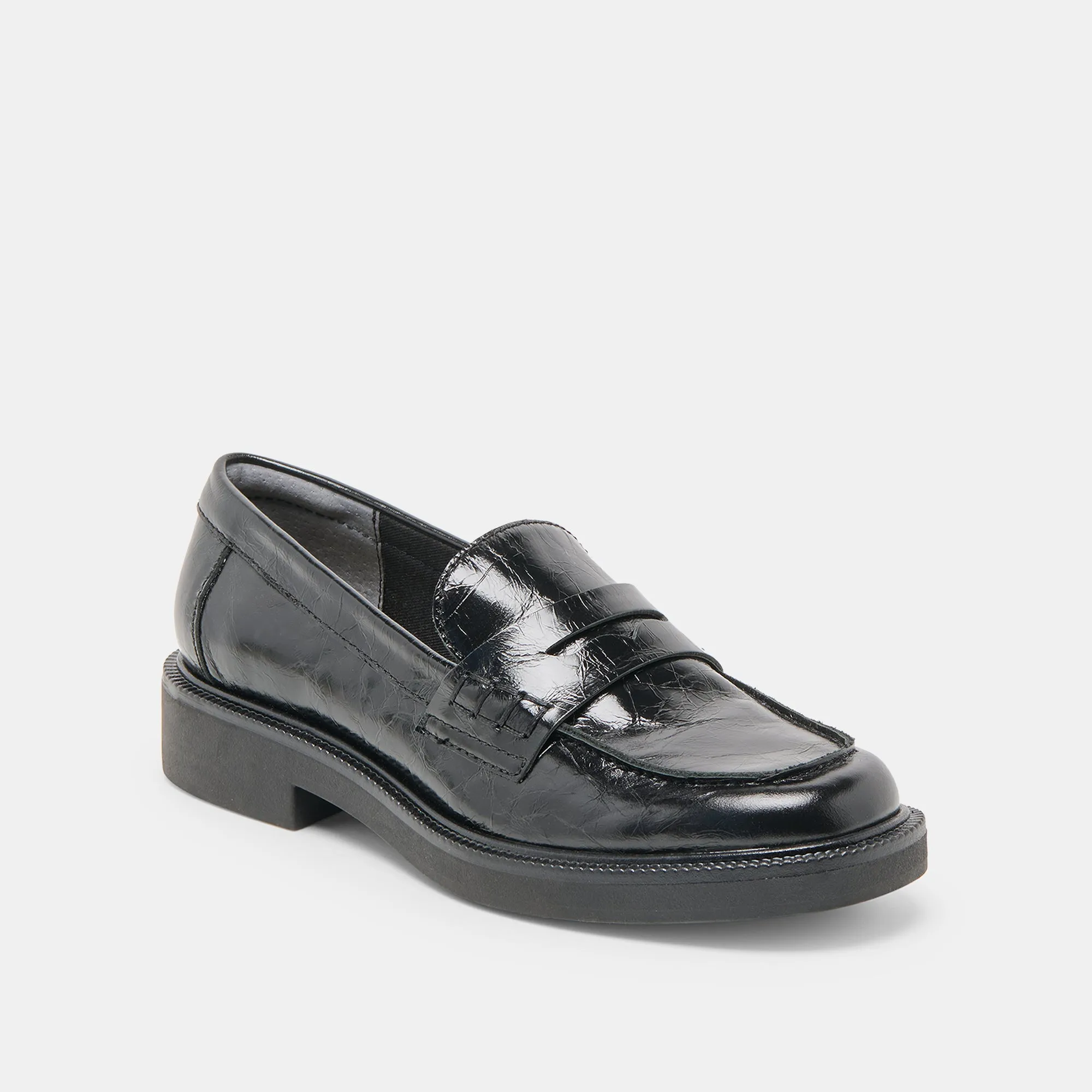 Music Glow Marina Step TIGGY LOAFERS MIDNIGHT CRINKLE PATENT