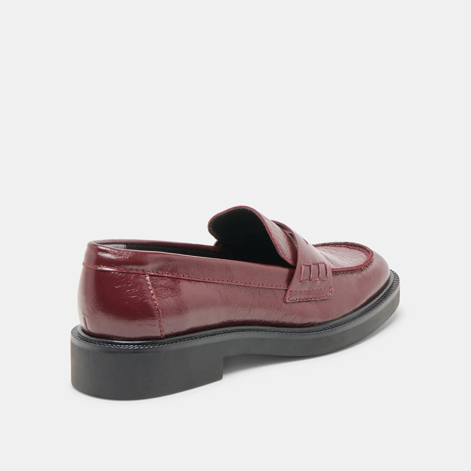 Eco Fiber TIGGY LOAFERS OXBLOOD CRINKLE PATENT