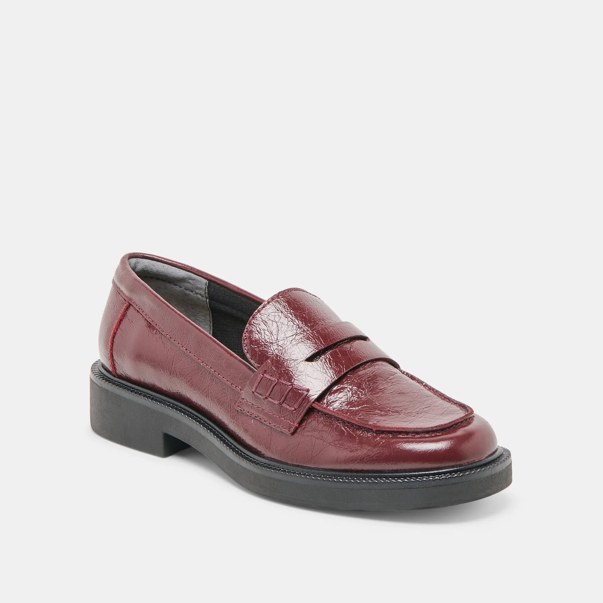 TIGGY LOAFERS OXBLOOD CRINKLE PATENT High Lane