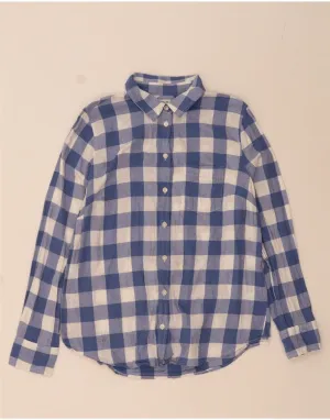 Durable Thread Construction J. CREW Womens Shirt UK 14 Medium Navy Blue Colourblock Cotton