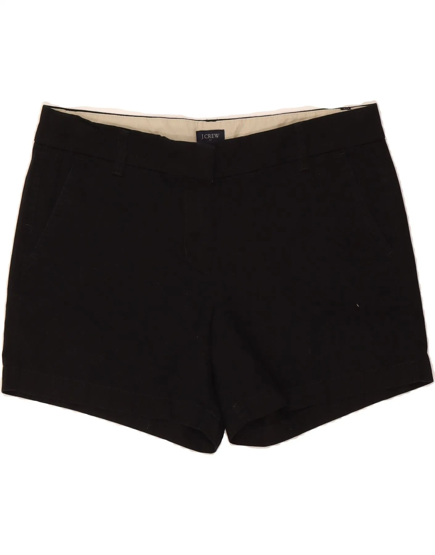 Checkered Print J. CREW Womens Chino Shorts US 10 Large W34  Navy Blue Cotton