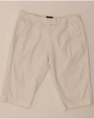 ADIDAS Womens Stretch Chino Shorts US 8 Medium W30  White Cotton Gift Idea Durable Buttons