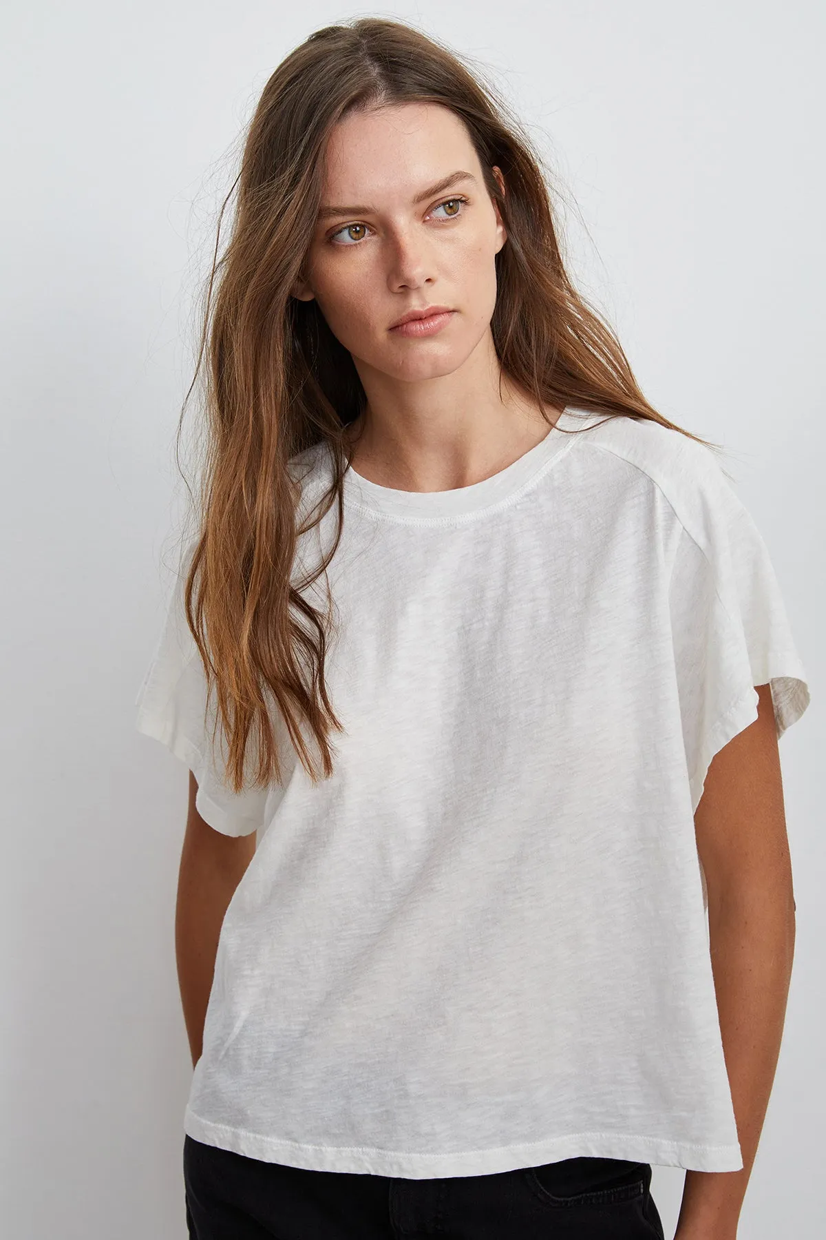Striped modernity SUNNI CREW NECK TEE