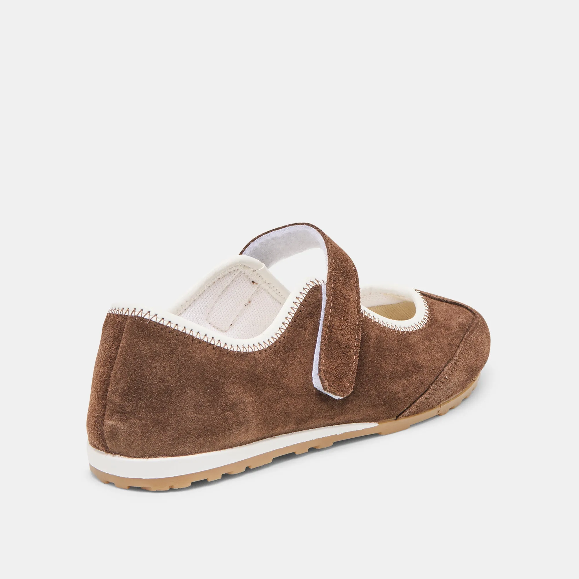 Fashionable SOFYA SNEAKERS DK BROWN SUEDE