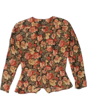VINTAGE Womens Shirt Blouse UK 14 Medium Multicoloured Floral Outdoor Gear Anti Static Treatment