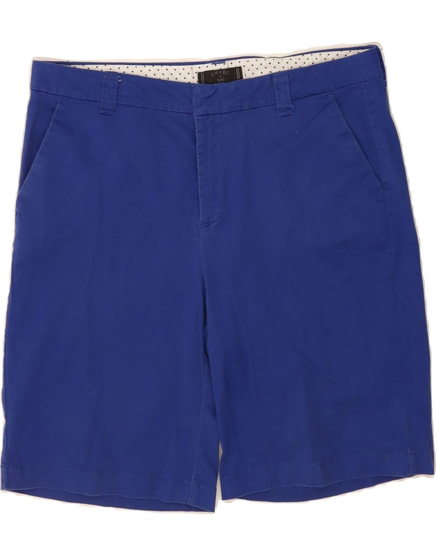 Customizable Option LEE Womens Riders Chino Shorts US 12 Large W34 Blue Cotton