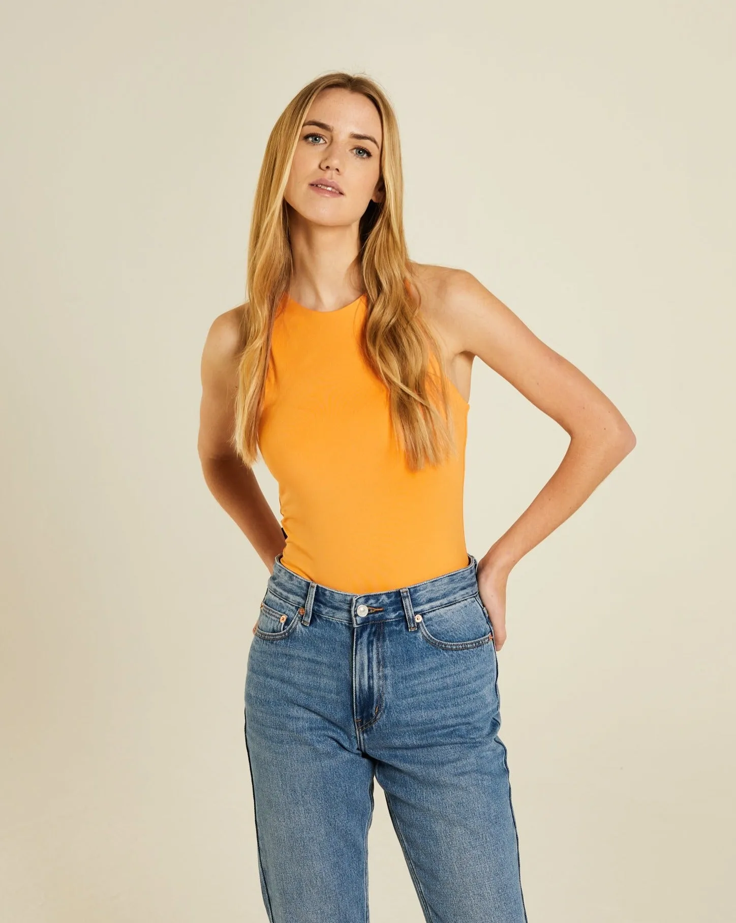 Airflow Ventilation Design Rianna Body Suit Orange Sorbet