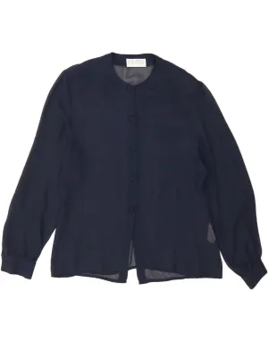 ELISA LANDRI Womens Shirt Blouse UK 18 XL Navy Blue Viscose Comfort Fit